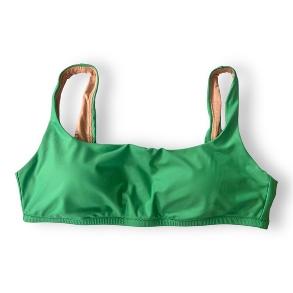 Banana Republic Kelly Green Sweatheart Bikini Top size large NWT - Picture 1 of 5